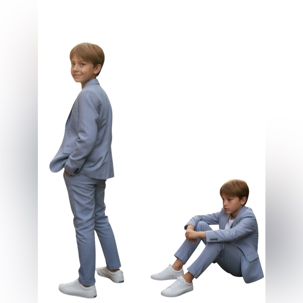 Boys Linen Summer Suit – Size 7 – Worn Once